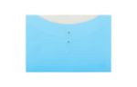 9 1/8 x 13 Plastic Envelopes with Button & String Tie Closure - Letter Booklet - (Pack of 12) Two-Tone Blueberry