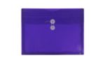 9 1/8 x 13 Plastic Envelopes with Button & String Tie Closure - Letter Booklet - (Pack of 12) Purple
