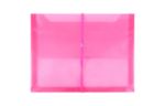 9 3/4 x 13 Plastic Expansion Envelopes with Elastic Band Closure - Letter Booklet - 2.5 Inch Expansion - (Pack of 12) Pink