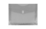 9 3/4 x 13 Plastic Envelopes with Hook & Loop Closure - Letter Booklet - (Pack of 12) Smoke Gray