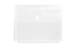 9 3/4 x 11 3/4 Plastic Expansion Envelopes with Hook & Loop Closure - Letter Open End - 1 Inch Expansion - (Pack of 12) Clear