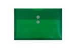 9 3/4 x 14 1/2 Plastic Envelopes with Button & String Tie Closure (Pack of 2) Green
