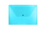 9 3/4 x 14 1/2 Plastic Envelopes with Snap Closure - Legal Booklet - (Pack of 12) Blue