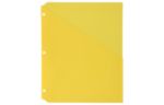 9 1/4 x 1/10 x 11 1/5 Plastic Binder Pockets (Pack of 6) Yellow