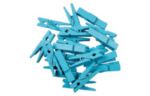 1 3/8 Inch Wood Clip Clothespins (Pack of 20) Blue
