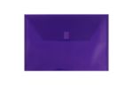 9 3/4 x 14 1/2 Plastic Envelopes with Hook & Loop Closure - Legal Booklet - (Pack of 6) Purple