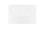 9 3/4 x 14 1/2 Plastic Envelopes with Snap Closure (Pack of 6) Clear