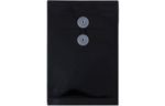 6 1/4 x 9 1/4 Plastic Envelopes with Button & String Tie Closure - Open End - (Pack of 12) Black