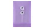 4 1/4 x 6 1/4 Plastic Envelopes with Button & String Tie Closure - Open End - (Pack of 6) Lilac Purple