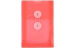 4 1/4 x 6 1/4 Plastic Envelopes with Button & String Tie Closure (Pack of 12) Pink
