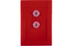 4 1/4 x 6 1/4 Plastic Envelopes with Button & String Tie Closure (Pack of 12) Red