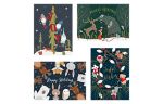 4 1/4 x 6 1/2 Folded Card Set (Pack of 16) Delightful Holiday Assortment