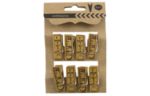 Large 1 1/2 Inch Wood Clothespin Clips (Pack of 8) Brown