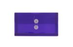 5 1/4 x 10 Plastic Envelopes with Button & String Tie Closure - #10 Booklet - (Pack of 12) Purple