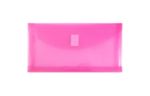 5 1/4 x 10 Plastic Expansion Envelopes with Hook & Loop Closure - #10 Booklet - 1 Inch Expansion - (Pack of 6) Fuchsia Pink