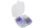 Medium Plastic Clip Box with Clips (Pack of 24 Clips) Purple