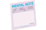 Knock Knock 3 x 3 Sticky Note Pad (100 Sheets) Pink/Blue "Mental Note"