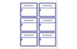 3 1/3 x 4 Rectangle (1 Color) Laser Sheet Mailing Label (6 per sheet) White w/Thick Blue Border  Blue To