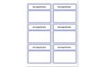 3 1/3 x 4 Rectangle (1 Color) Laser Sheet Mailing Label (6 per sheet) White w/Thin Blue Border