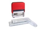 DIY Stamp Dater Kit S-260 3-line DIY Stamp Kit Printer - Black/Red