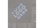 Foil Imprint Luncheon Napkin (Coined) Pewter w/ Silver Foil