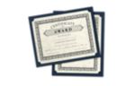 9 1/2 x 12 Single Certificate Holder Nautical Blue Linen