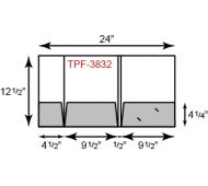9 1/2 x 12 1/2 Presentation Folders - Three Pocket Tripanel w/ Small Left Panel