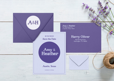 Purple Wedding Envelopes | Envelopes.com